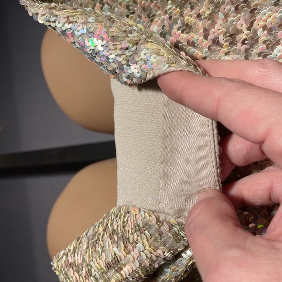 ALLSAINTS - NWT - ‘Velutina’ vest: weighted iridescent sequined, zip, lined - 14 - Picture 12 of 16